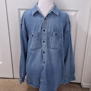 Arrow Men's Blue Denim Shirt   Size XXL